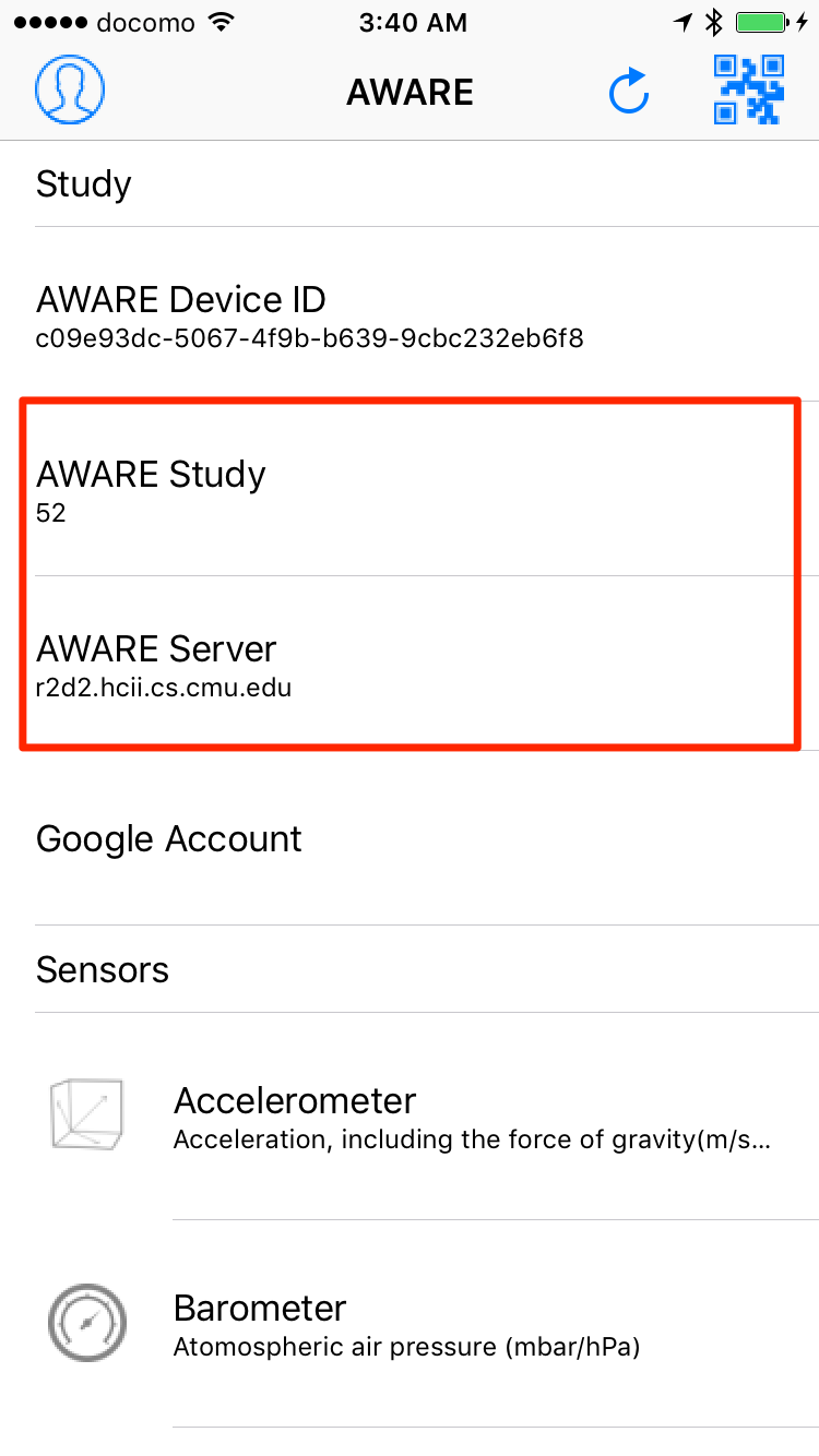 Introduction of AWARE iOS Client - AWARE